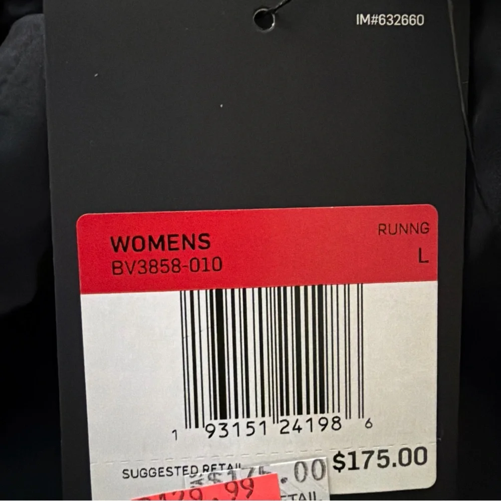 Nike Black Hooded Windbreaker Jacket with Reflective Swoosh running 🏃women L new
